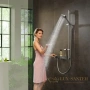 душевой набор hansgrohe raindance select s 27667000, 120 3jet powderrain со штангой 90 см, хром