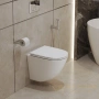 подвесной безободковый унитаз belbagno sfera-r bb046ch-tor, белый