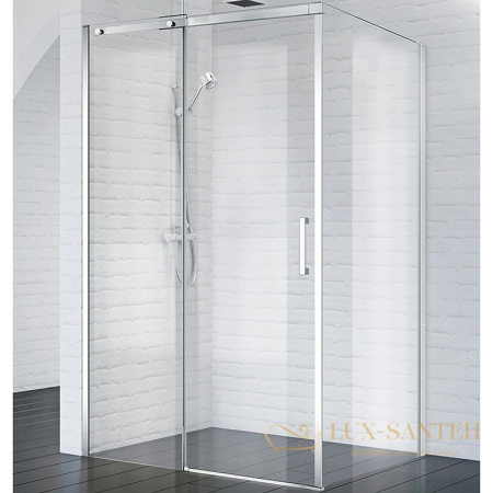 душевой уголок belbagno acqua acqua-ah-1-150/100-c-cr 150х100 см профиль хром, стекло прозрачное 