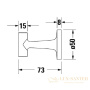 крючок duravit starck t 0099291000, хром