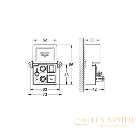 блок bluetooth grohe f-digital deluxe 36371000 