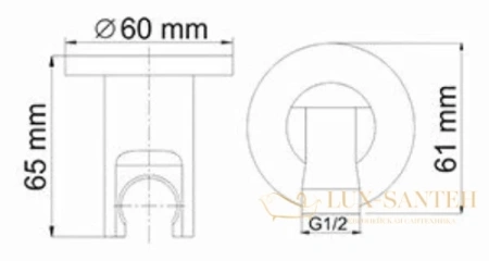 душевая система встраиваемая для ванны 400 мм wasserkraft dinkel a175817, хром