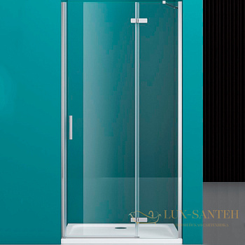 душевая дверь belbagno kraft kraft-b-12-60/40-c-cr-r 100 см профиль хром, стекло прозрачное 