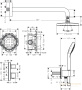 душевая система скрытого монтажа hansgrohe croma e 280 1jet с ecostat e 27953000