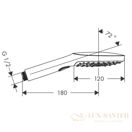 лейка для душа hansgrohe raindance select 120 air 3jet 26520400 белый/хром