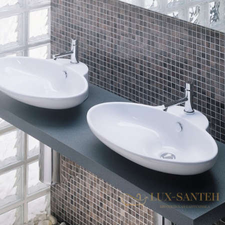 раковина накладная artceram washbasins fuori 3 tfl004 01 00 630х470 мм, белый