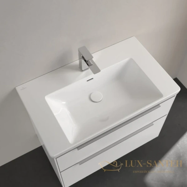 раковина villeroy & boch subway 3.0 4a708001 80х47 см, альпийский белый