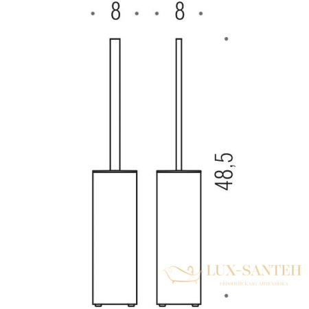 ерш colombo design look b1606.nm, черный матовый