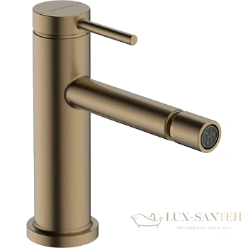 смеситель для биде с донным клапаном hansgrohe tecturis s 73201140, бронза шлифованная