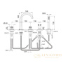 смеситель на борт ванны fantini al/23, 26 02 b265, 5 отверстий, излив 160 мм, хром