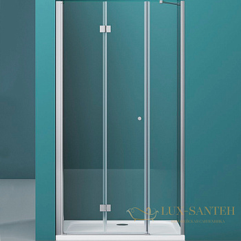 душевая дверь belbagno albano albano-bs-13-40+100-c-cr 140 см профиль хром, стекло прозрачное 