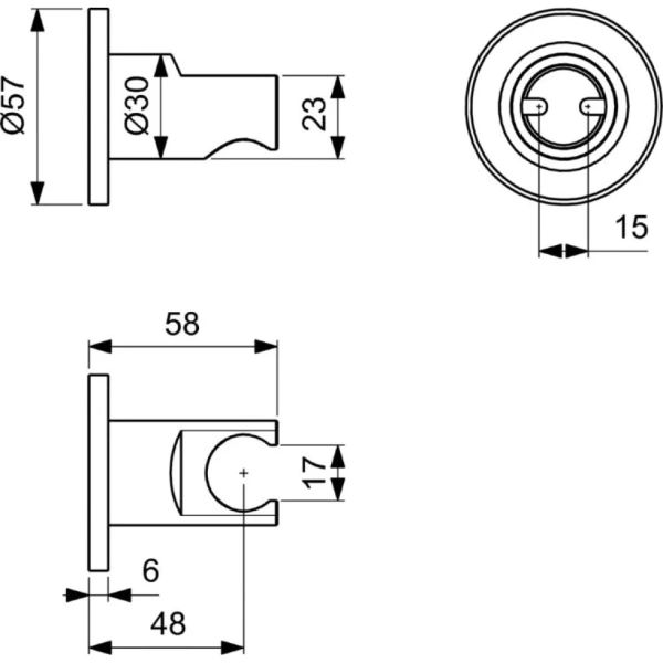 держатель для душа ideal standard idealrain bc806xg, черный матовый