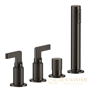 смеситель gessi inciso 58043.299 на борт ванны, black xl