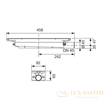 сифон tece tecedrainprofile 673001 низкий dn 40, черный