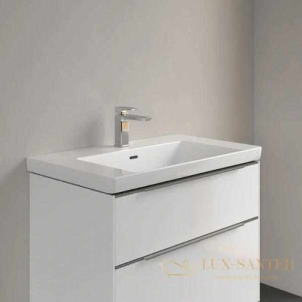 раковина villeroy & boch subway 3.0 4a708001 80х47 см, альпийский белый