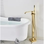смеситель напольный rea carat rea-b5231 для ванны, золотой