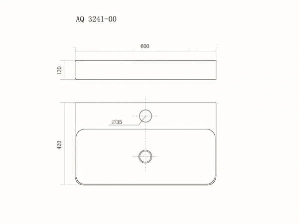 раковина накладная aquatek  aq3241-00 60х42 см белая