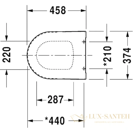 сиденье для унитаза с микролифтом duravit me by starck 0020090000, белый/хром