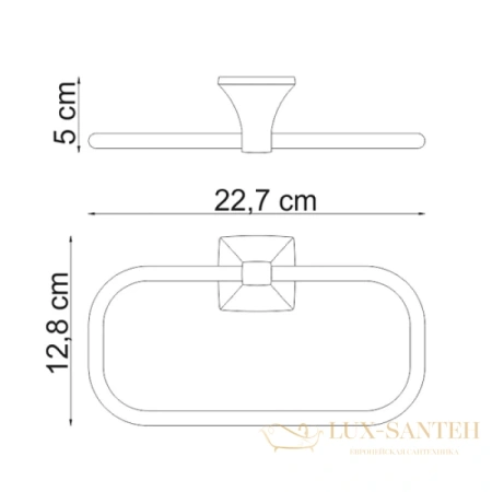 полотенцедержатель-кольцо wasserkraft wern k-2560, хром