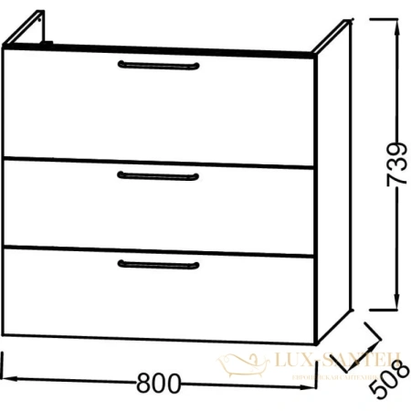 тумба jacob delafon odeon rive gauche eb2532-r6-n18 80 см, белый