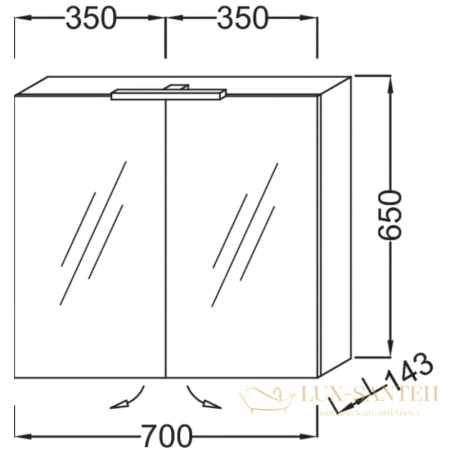 зеркальный шкаф jacob delafon odeon up eb786-g1c 70х65 см, белый блестящий