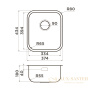 кухонная мойка omoikiri omi 38-u/i-in 4997435, нержавеющая сталь