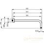 кронштейн ideal standard idealrain b9445aa для верхнего душа 400 мм l1, хром