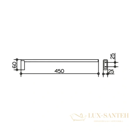 полотенцедержатель 450 мм однорожковый keuco edition 400 11520010000