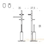 стойка colombo design isole b9413n для унитаза и биде с аксессуарами 90 см, хром
