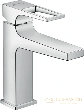 cмеситель для раковины hansgrohe metropol 110 74507000 со сливным клапаном push-open