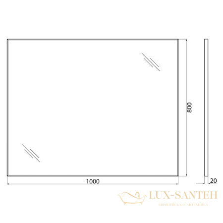 зеркало belbagno spc spc-al-1000-800, хром