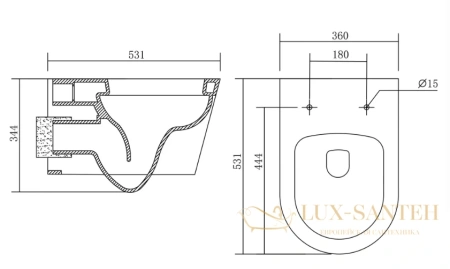 унитаз подвесной aquatek оберон aq1363w-00 с сиденьем soft close