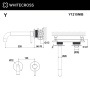 смеситель для умывальника скрытого монтажа whitecross y y1215nib, брашированный никель