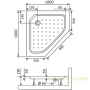 акриловый поддон rgw acrylic 16180500-11 для душа style-tr 100x100, белый