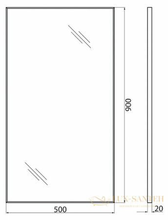 зеркало belbagno spc spc-al-500-900, хром