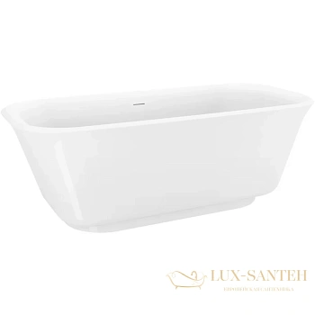 ванна акриловая свободностоящая 170x80 см belbagno due bb702-1700-800-k, белый глянцевый