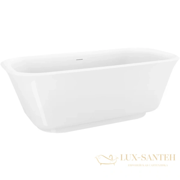 ванна акриловая свободностоящая 170x80 см belbagno due bb702-1700-800-k, белый глянцевый