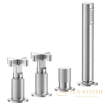 смеситель gessi inciso+ 58143.149 на борт ванны, finox brushed nickel