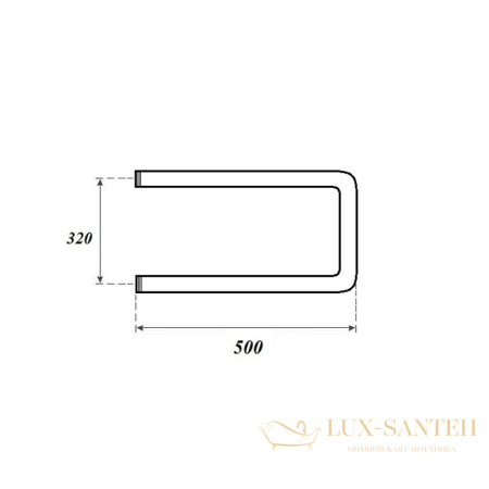 полотенцесушитель 320x500 водяной point pn35335 п-образный (1"), хром