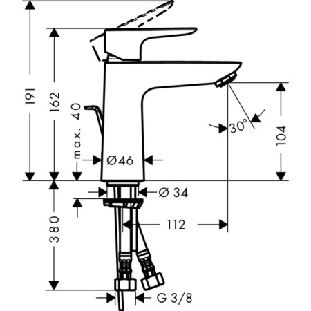 смеситель для раковины hansgrohe talis e 71713000