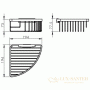 полка угловая langberger 72660 19,4x19,4 см, хром