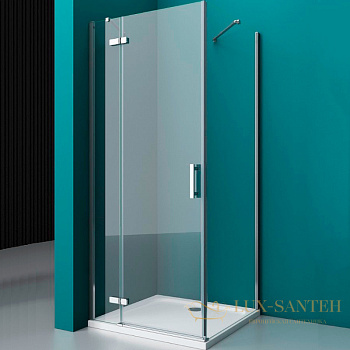 душевой уголок belbagno kraft kraft-ah-12-120/80-c-cr-l 120х80 см профиль хром, стекло прозрачное 