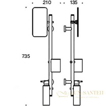 напольная стойка colombo design plus w4924, хром