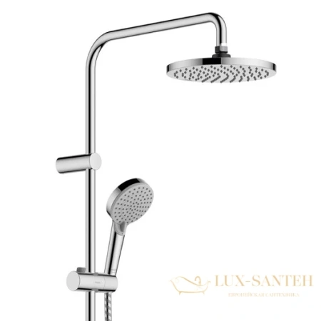 душевая система showerpipe 200 1jet с термостатом hansgrohe vernis blend 26276000, хром