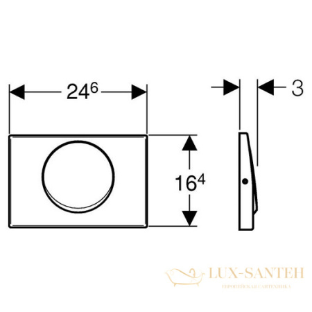 смывнaя клавиша geberit delta15 115.101.00.1, нержавеющая сталь