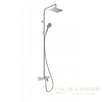 душевая система showerpipe 230 1jet с термостатом для ванны hansgrohe vernis shape 26284000 хром