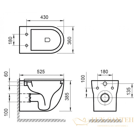 комплект унитаза с инсталляцией belbagno onda bb066chr/bb870sc/bb002-80/bb005-pr-chrome с сиденьем микролифт и клавишей смыва, белый