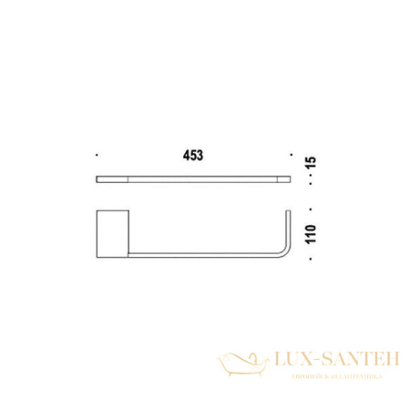 полотенцедержатель colombo design domino b3410 45,3 см, хром