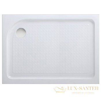 акриловый поддон для душа belbagno tray tray-bb-ah-100/80-15-w-l l 100x80x15 l с антискользящим покрытием, белый