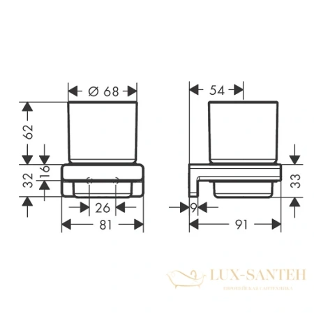 стакан hansgrohe addstoris 41749000